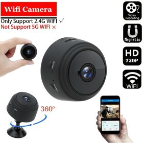 1pc A9 Mini Camera; HD 720P 2.4G Wifi IP Camera; Night Vision; Smart Home Security Wireless Mini Camcorder; Mobile Remote View Video Surveillance Came