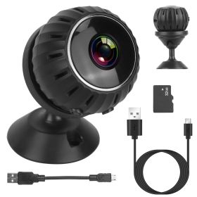 Mini Wireless Camera Wifi IR Night Vision HD 1080p Home Security Camera for Home Indoor Office Baby Pet 32GB Card Included - Black - MMC Card Included